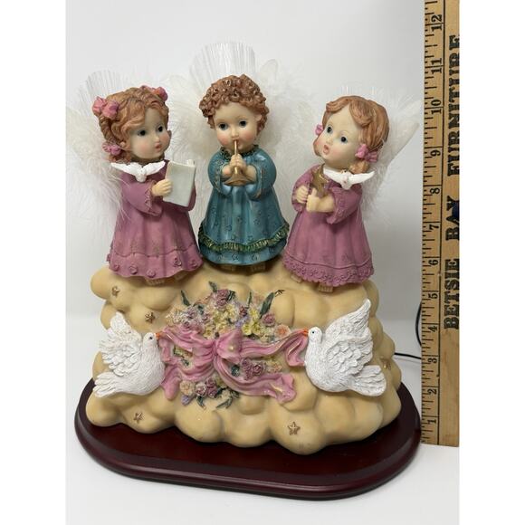 Eleco Fiber Optic Kid Angesl 14” Christmas Lighted Change Color Indoor Decor - Picture 2 of 9